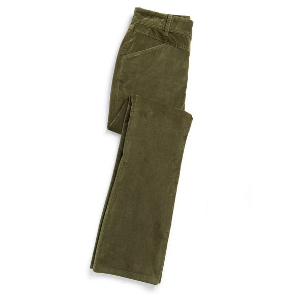 Peruvian Connection Women's Velveteen Cropped Legs Jeans 6 Green Cotton Crop - Picture 3 of 13